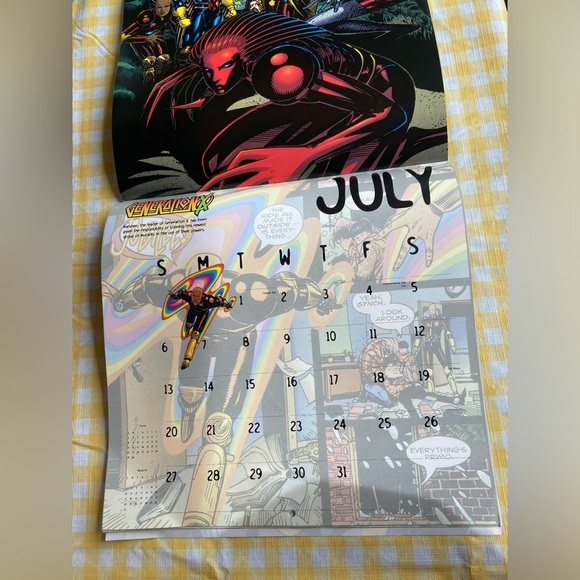 RARE‎ X-Men 1997 Comic Art Poster calendar - Picture 4 of 4
